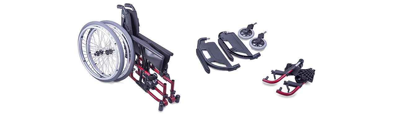 Silla de ruedas plegado lateral Hummel en aluminio aeronáutico